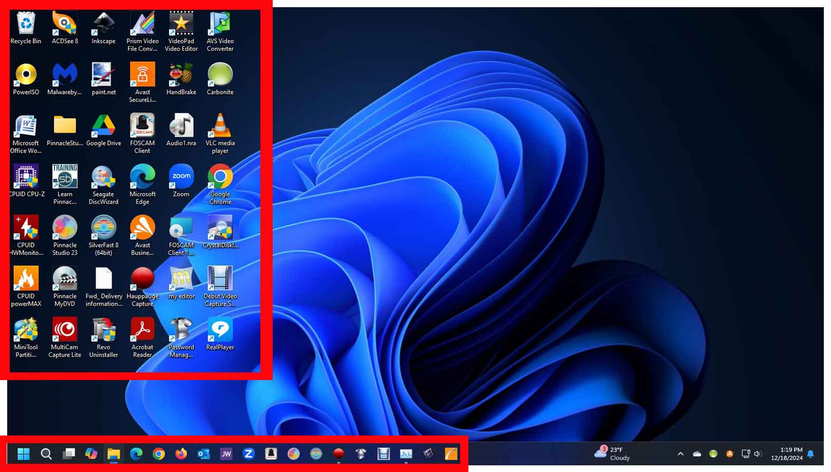 Example of Desktop Icons or Short Cuts